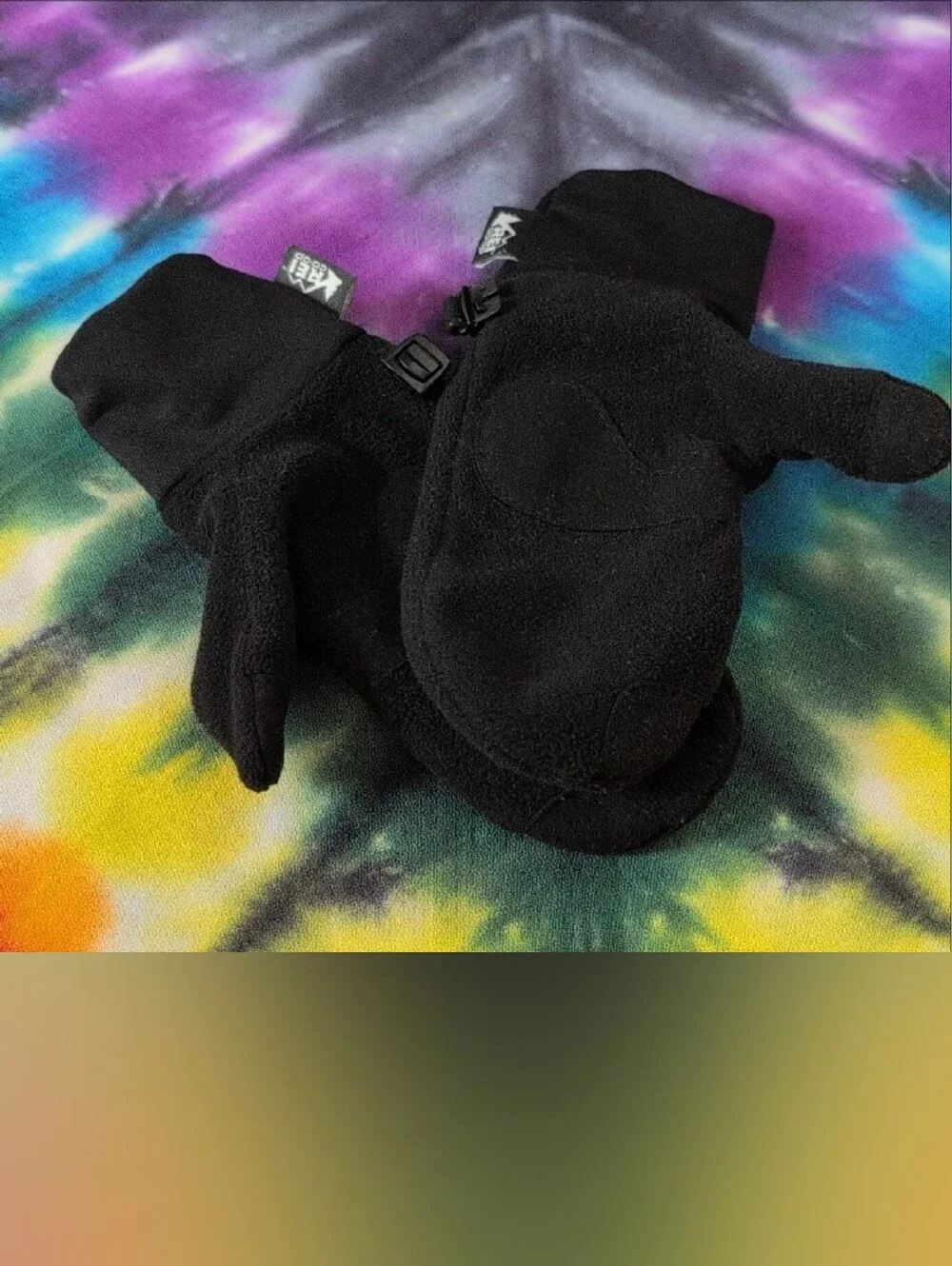 Black Kid's Fleece Mittens - Comfortable Winter Mittens